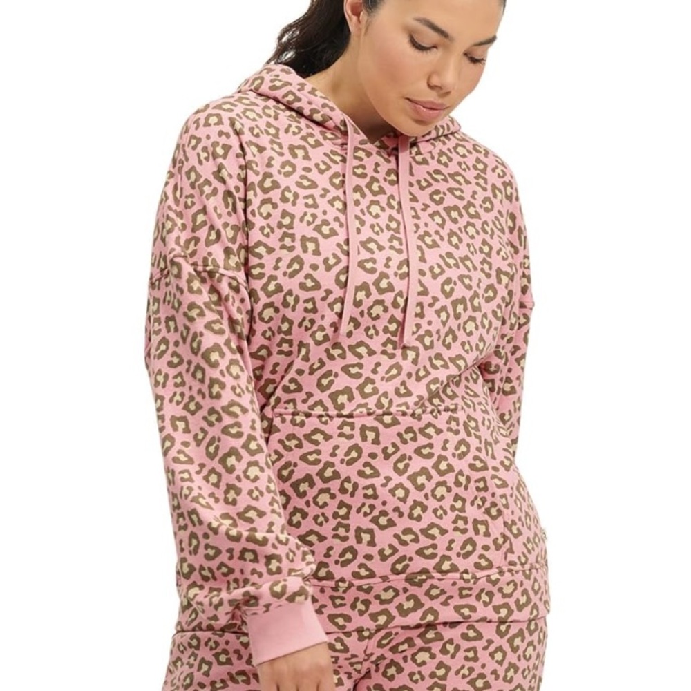 UGG Pink Leopard - Animal Print - Hoodie Small